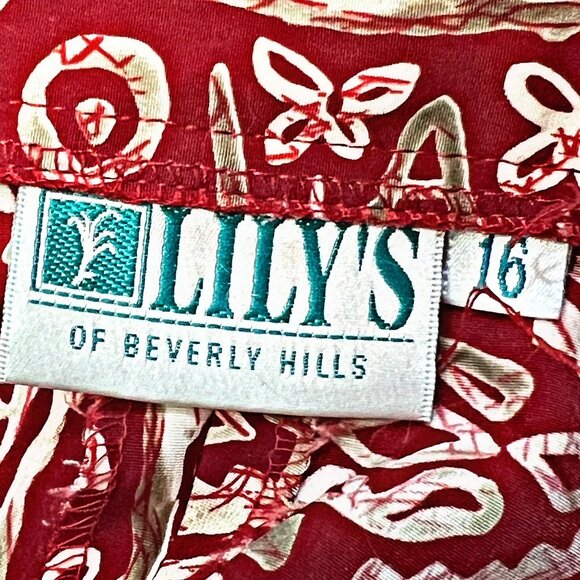Lily's of Beverly Hills Vintage High Rise Bermuda Shorts Pleated Hawaii Print 16 - Picture 10 of 10